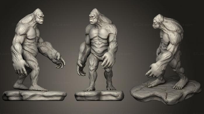 Figurines heroes, monsters and demons (Yeti (1), STKM_0577) 3D models for cnc